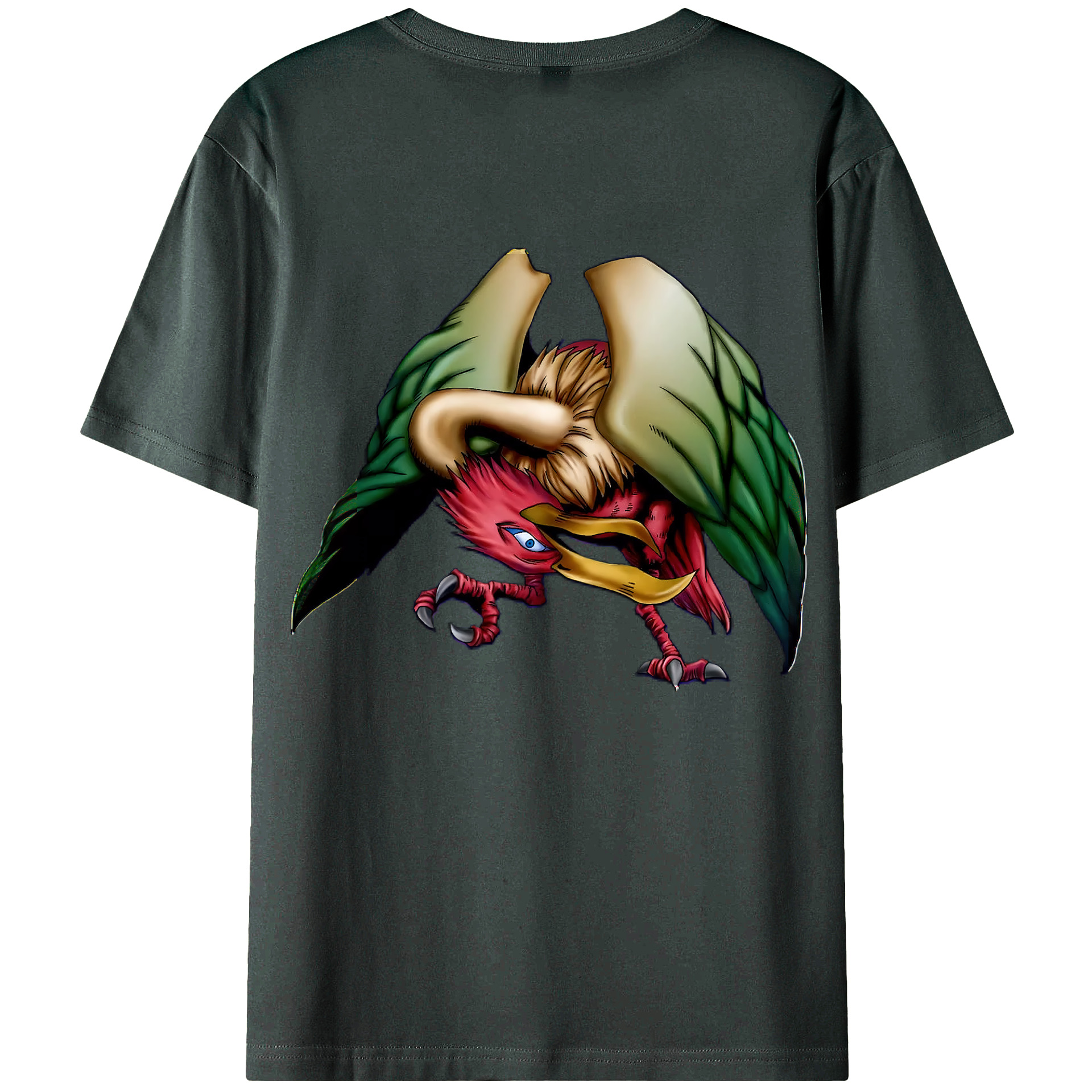 （画像用） 遊☆戯☆王 Yu-Gi-Oh! 綿100％ メンズ半袖Tシャツ（バックプリント） 通気性